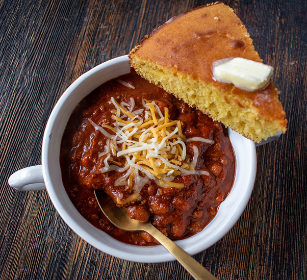 Warm Up with Chili and Cornbread